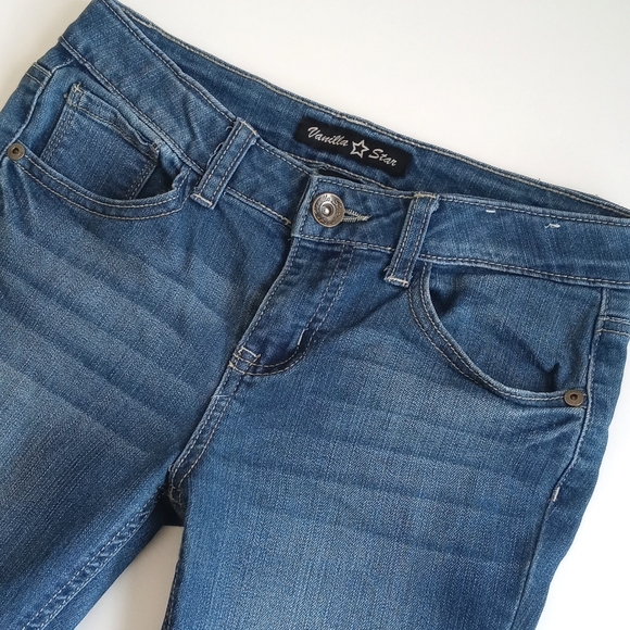 Great Flare Leg Boot Cut Low Rise Jeans Vanilla Star Size 12 (Juniors) - Picture 8 of 12